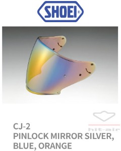 SHOEI J-FORCE4, J-CRUISE 호환 쉴드 CJ-2 PINLOCK MIRROR SILVER, BLUE, ORANGE