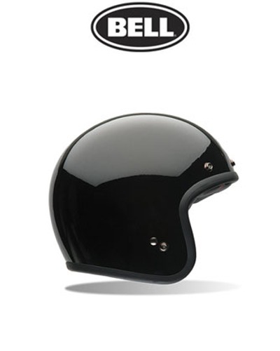 BELL 커스텀500 솔리드 블랙 하프페이스 헬멧