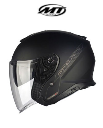 MT 썬더 THUNDER3 SV JET 오픈페이스 오토바이 헬멧 무광 블랙