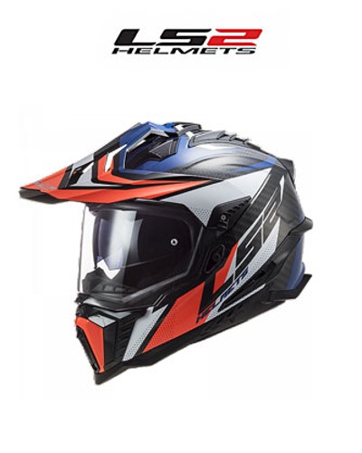 LS2 헬멧 MX701 C EXPLORER FOCUS G.BLUE WHITE RED