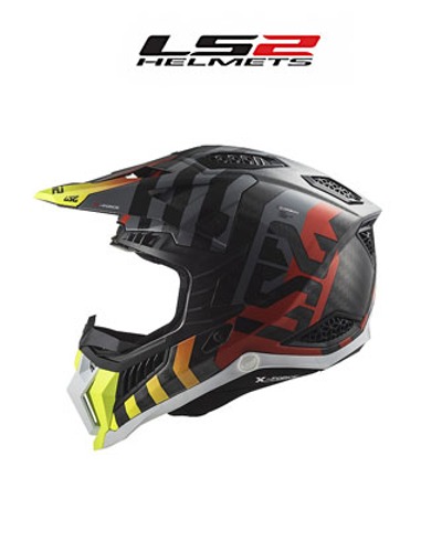 LS2 헬멧 MX703 X-FORCE BARRIER H-V YELLOW RED