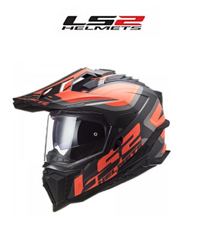 LS2 헬멧 MX701 EXPLORER ALTER MATT BLACK FL.ORANGE