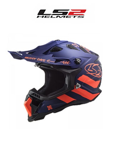LS2 헬멧 MX470 SUBVERTER EVO CARGO MATT BLUE FLUO ORANGE