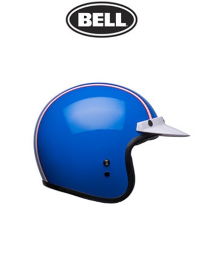 BELL 커스텀500 SE 식스 데이 스티브 맥퀸 블루/화이트 하프페이스 헬멧